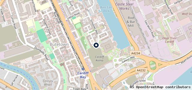 Map showing the location of Sytner Select Cardiff