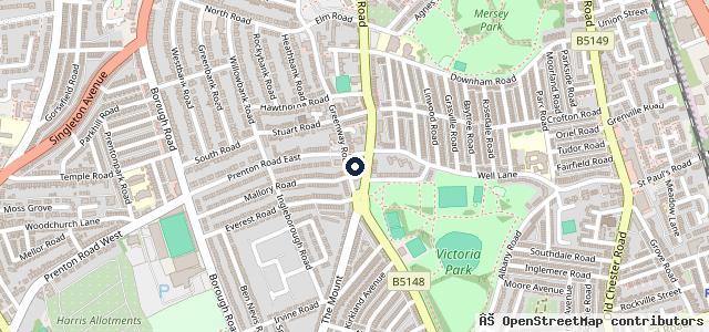 Map showing the location of J & R Motors