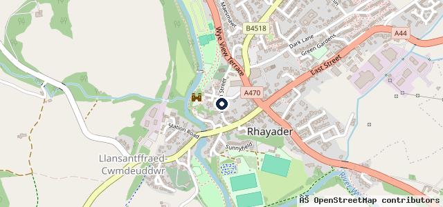 Map showing the location of Evan's Motors