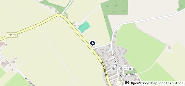 Map showing the location of Fearn Service Station