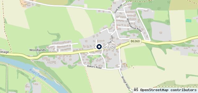 Map showing the location of Gattonside Garage