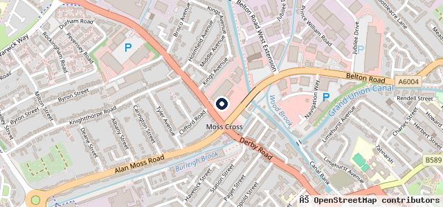 Map showing the location of Sandicliffe Used Cars Loughborough