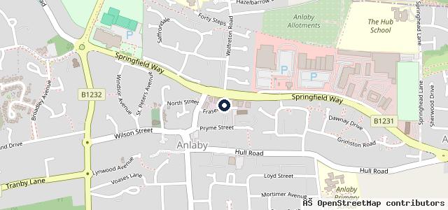 Map showing the location of Fraser Accident Repairs Ltd