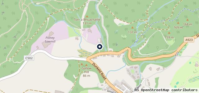 Map showing the location of Dunkeld Auto Services