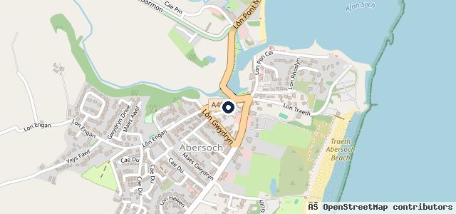 Map showing the location of Glanafan Garage
