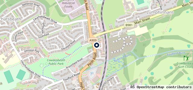 Map showing the location of Woodend Garage