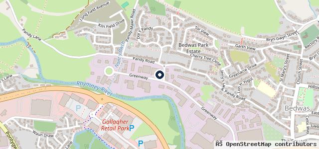 Map showing the location of Glenside Commercials Caerphilly