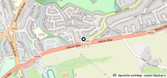 Map showing the location of Halesowen Audi