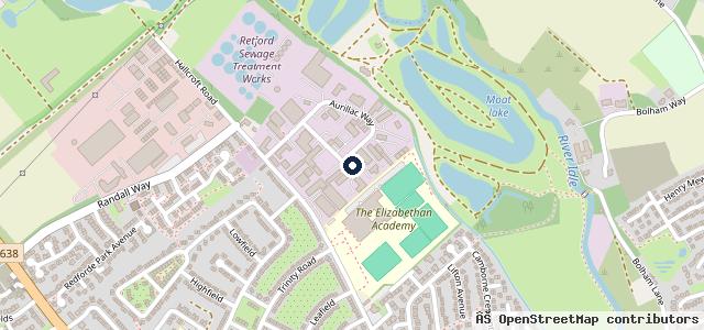 Map showing the location of Hallcroft Service Centre