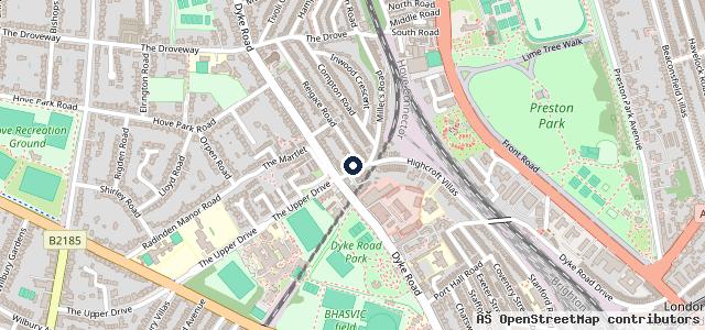Map showing the location of Elite Garages Brighton