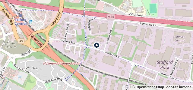 Map showing the location of Telford V W Centre
