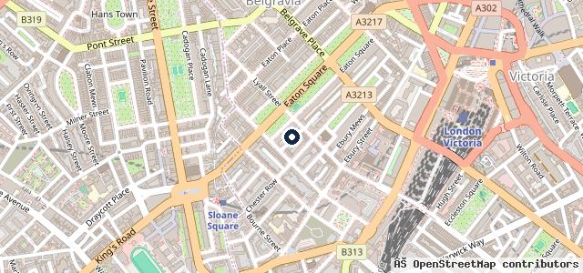 Map showing the location of Belgravia Garage