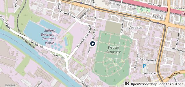 Map showing the location of A & A Autobodies