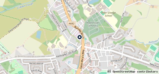 Map showing the location of Bacup Auto Centre