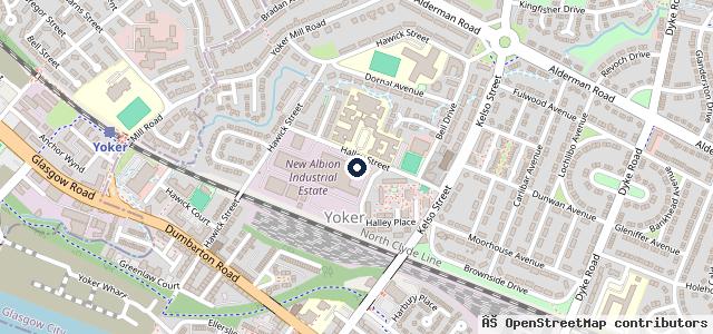Map showing the location of Knightswood Service Centre