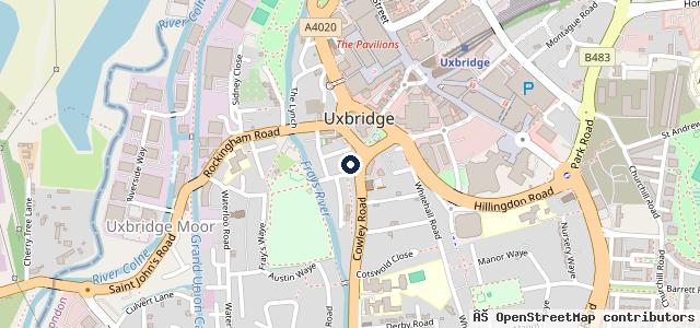 Map showing the location of Kwik Fit - Uxbridge