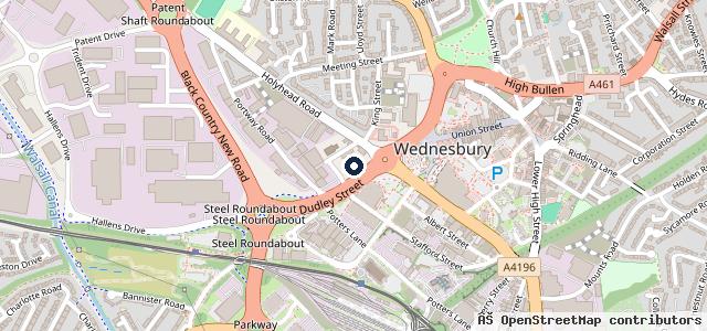 Map showing the location of Kwik Fit - Wednesbury