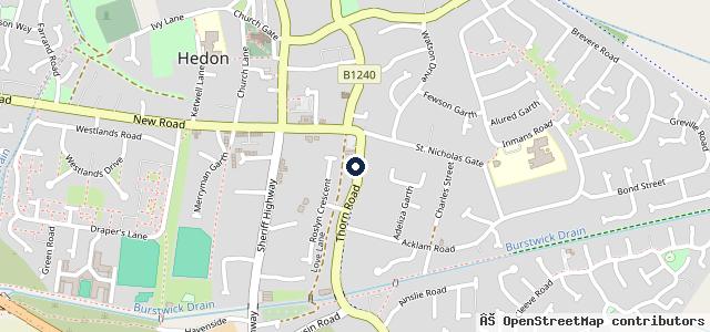 Map showing the location of Hedon Garage and Bodyshop