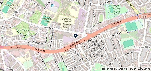 Map showing the location of Lookers Ford Leeds Service Centre