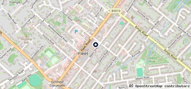Map showing the location of Lynchford Service Centre