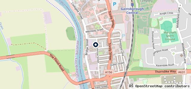 Map showing the location of Dykstra's Garage