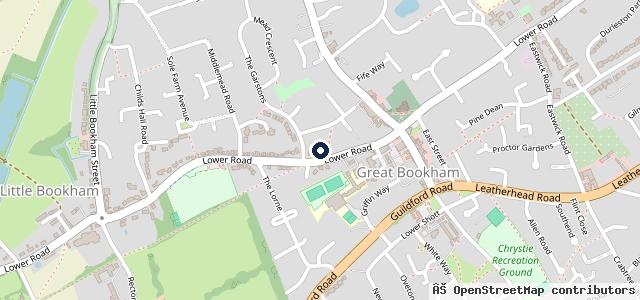 Map showing the location of T W White & Sons - Bookham