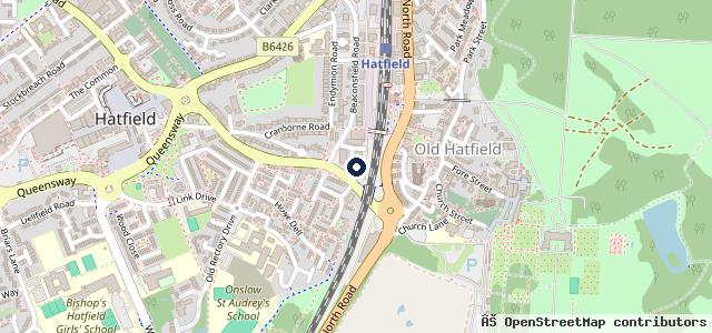 Map showing the location of Fairway Tyre and Auto Services