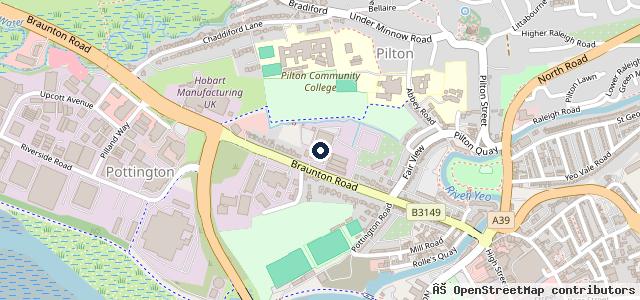 Map showing the location of Marshall Skoda Barnstaple