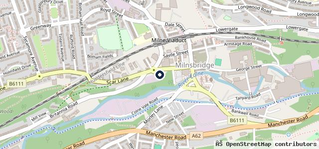Map showing the location of Merlin Motors Huddersfield