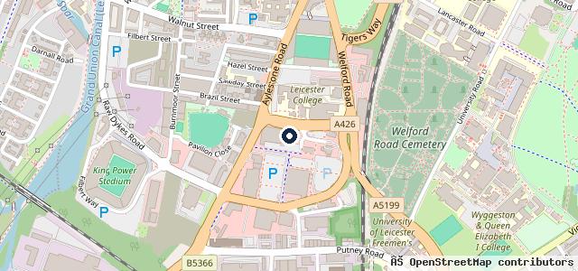 Map showing the location of Sturgess Motor Group | Leicester