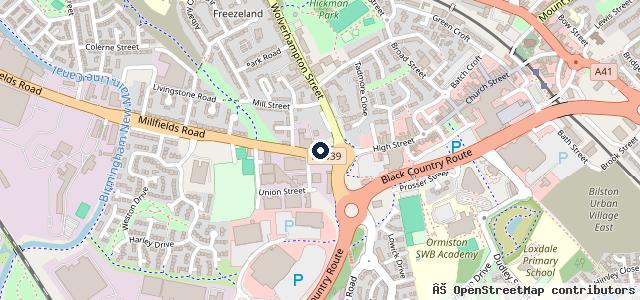 Map showing the location of Millfields Auto Services