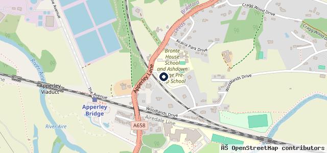 Map showing the location of Almondbury Garage Huddersfield