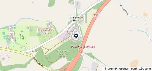 Map showing the location of Moorview Motors