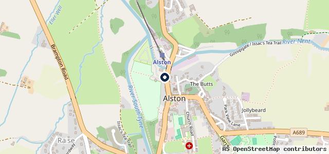 Map showing the location of Moredun Garage