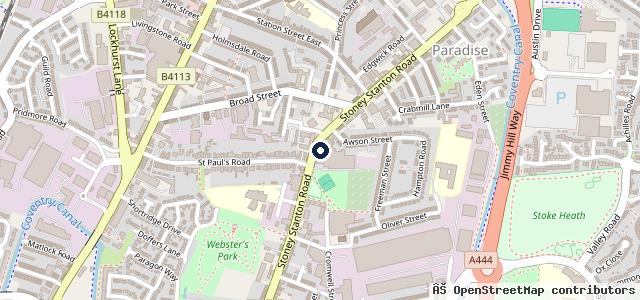 Map showing the location of MOT Centre Services
