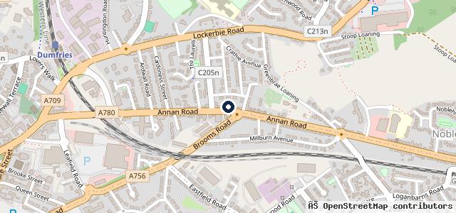 Map showing the location of Crossflags