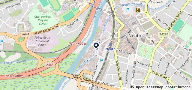 Map showing the location of Neath M.O.T Centre