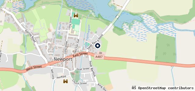 Map showing the location of Newport Garage