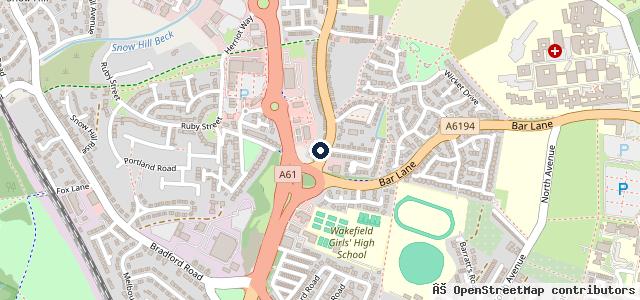 Map showing the location of Newton Hill Garage