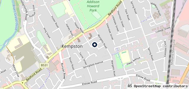 Map showing the location of Thompson Bros garage ltd