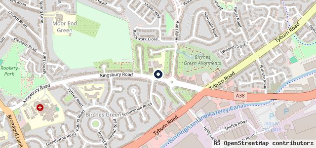 Map showing the location of Curdworth Motor Company
