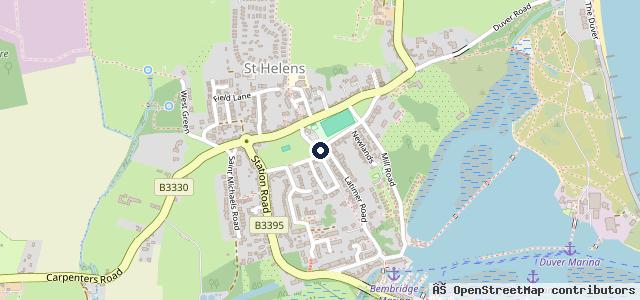 Map showing the location of St Helens Service Station