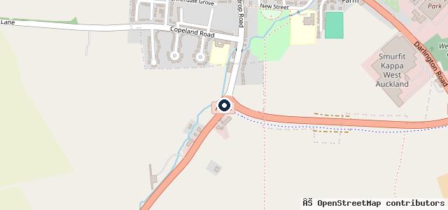 Map showing the location of Oakley Service Station