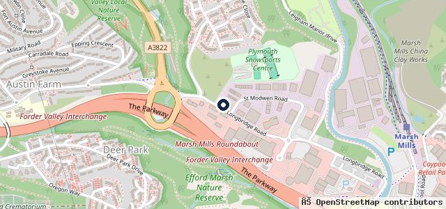 Map showing the location of Parkways Garage LTD