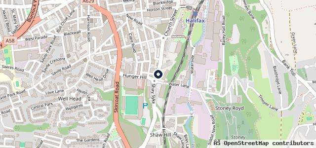 Map showing the location of Halifax Autocentre