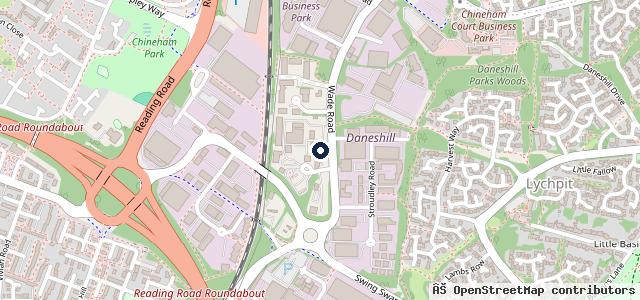 Map showing the location of Basingstoke Mot & Tyre Centre