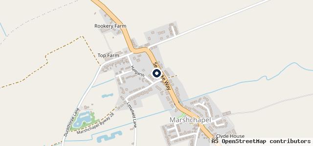Map showing the location of Marshchapel Service Station
