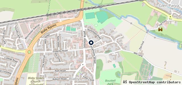 Map showing the location of R Chapman
