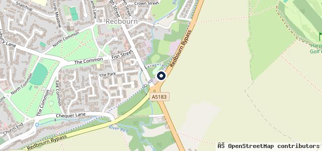 Map showing the location of Redbourn MOT Centre