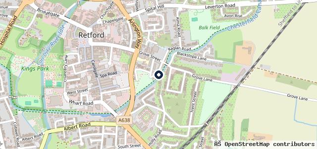 Map showing the location of Retford Engineering Services